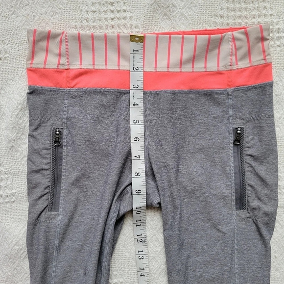 Lululemon Inspire Tight II (Mesh)- In Grey/ Butter Pink - Picture 10 of 14